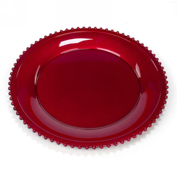 Red Charger Plate Madison Mackenzie Home
