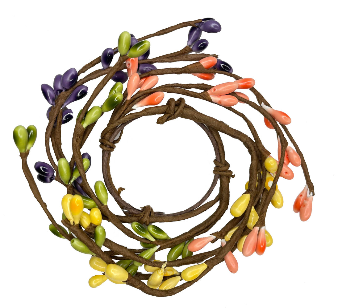 1.5 in Spring Pip Berry Candle Ring Wreath