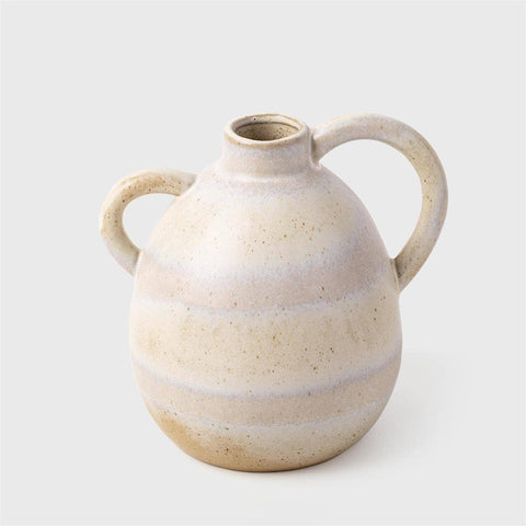 Reactive Glaze Ceramic Handled Vase