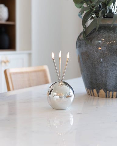 Neva Vase, Silver Metallic