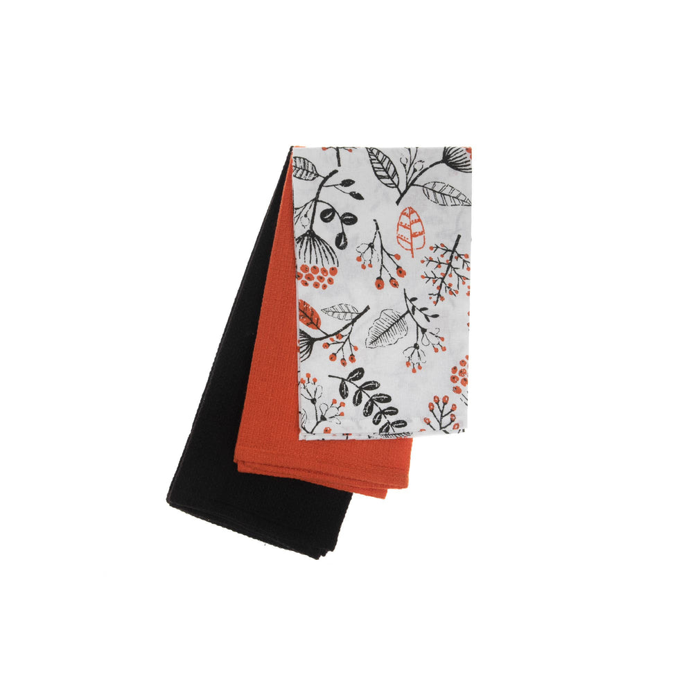 Persimmon Kitchen Towel Set Of 3 Pcs
