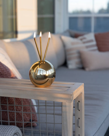 Neva Vase, Gold Metallic