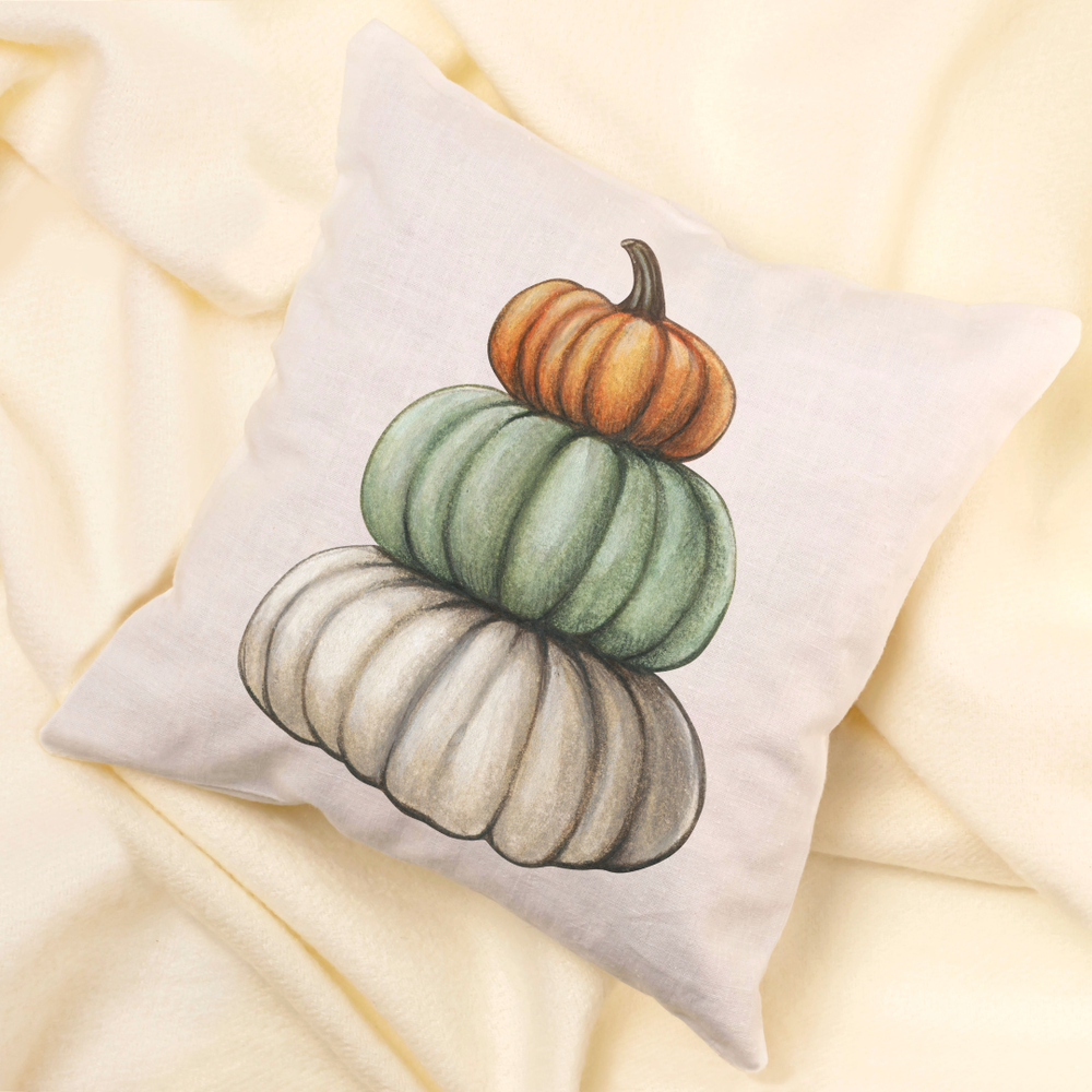 Stacked Pumpkins Pillow Cover