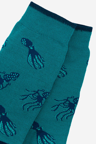 Men's Squid and Octopus Print Bamboo Socks