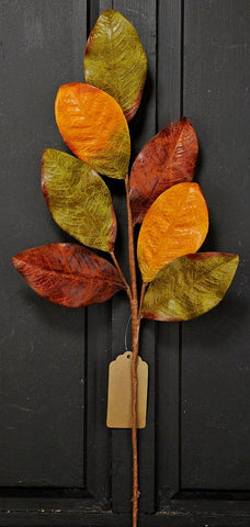 Fall Magnolia Leaves Spray