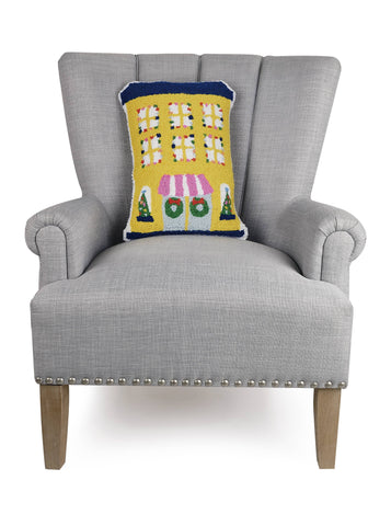 Yellow Row House Pillow