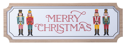 Merry Christmas Nutcracker Wall Decor