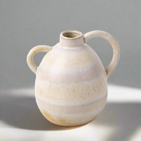 Reactive Glaze Ceramic Handled Vase