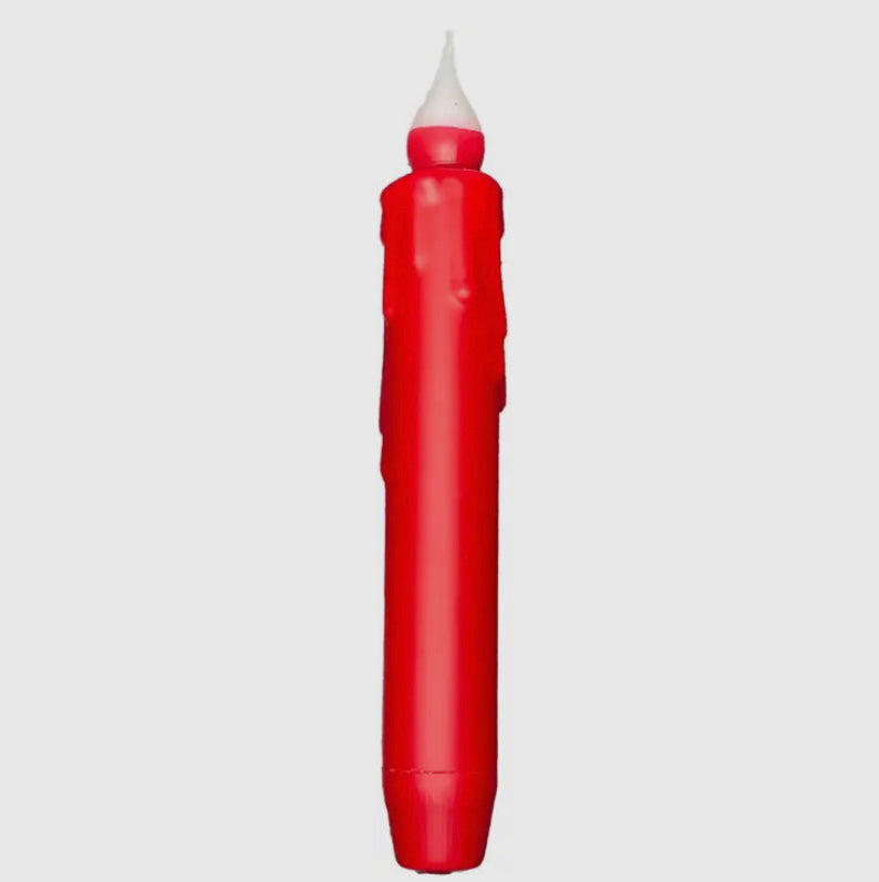 Solid Colour Handmade Battery Operated Taper Candles 7 Colours