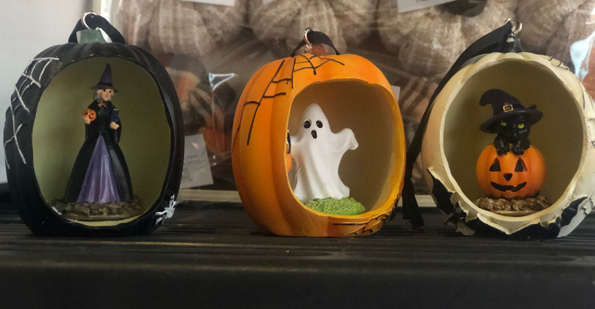 Halloween Character Pumpkin Ornaments - 3 Styles