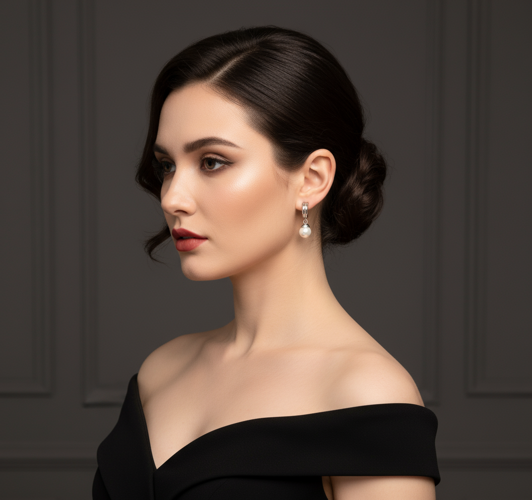 Fancy Pearl Drop Earrings