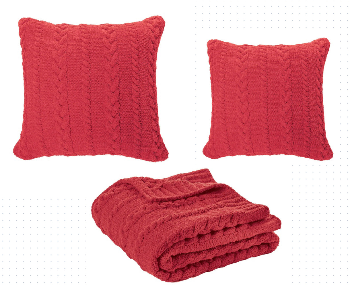 Rouge Knit Pillows or Throw