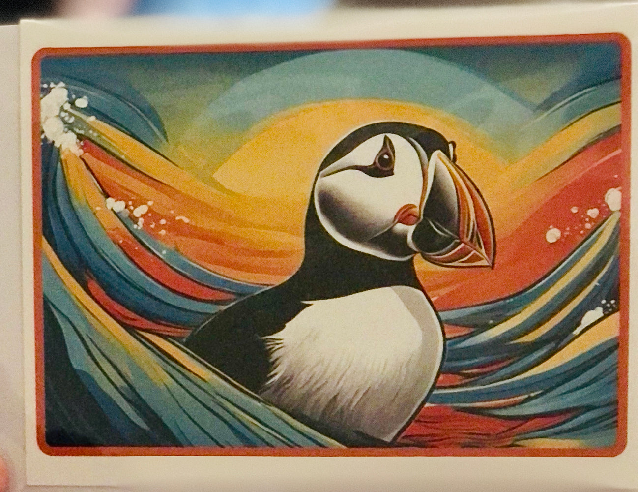 Puffin Wave Card