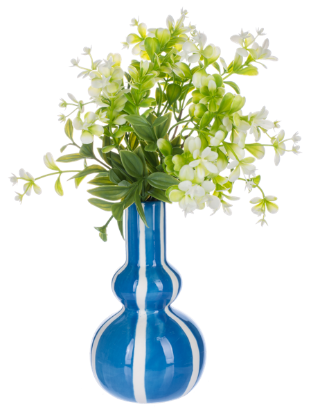 Blue Stripe Bubble Vase