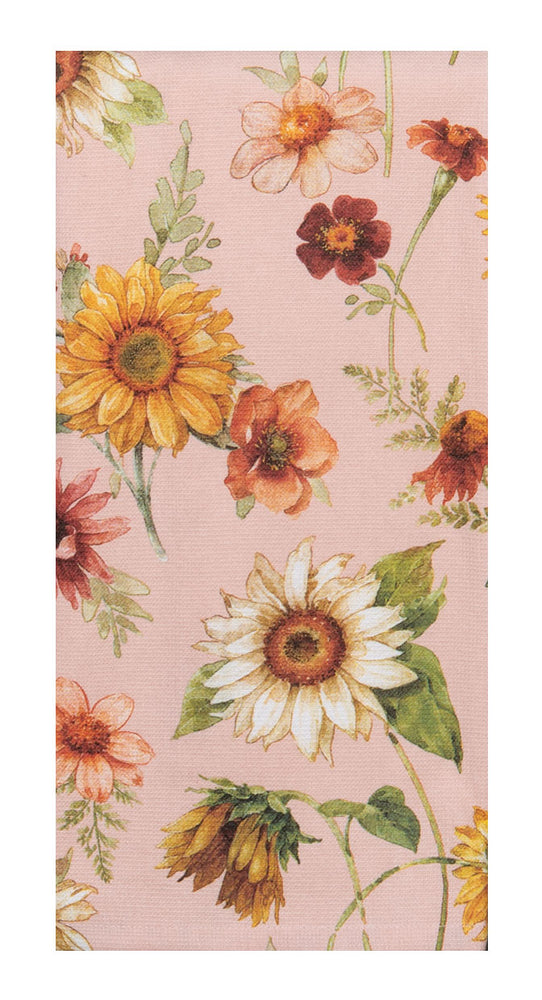 Sunflower Whispers Tea Towel Floral Toss