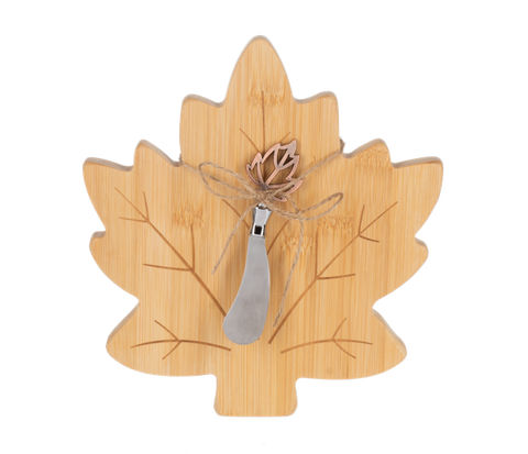 Maple Leaf Cheeseboard Set