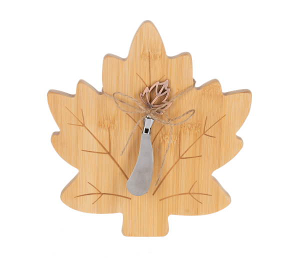 Maple Leaf Cheeseboard Set