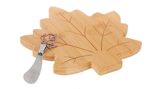Maple Leaf Cheeseboard Set