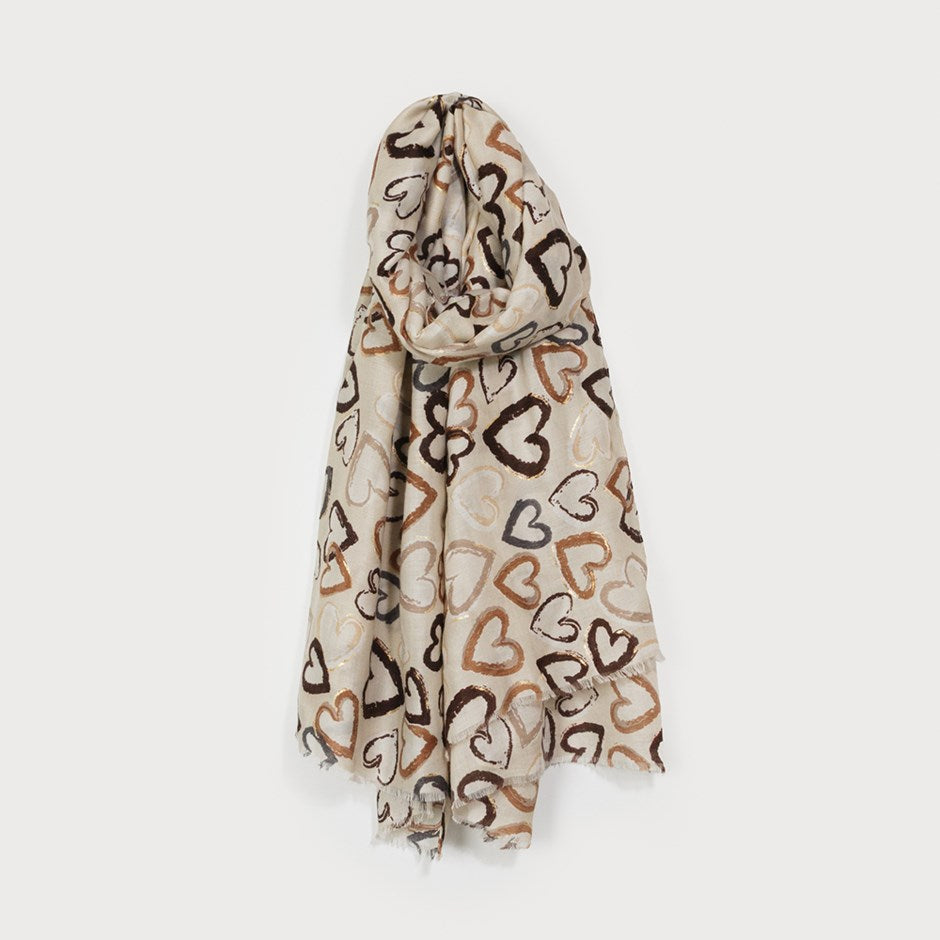 Fall Hearts Scarf