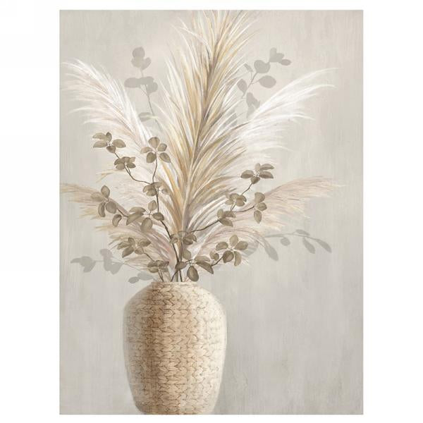 Woven Pampa Vase Canvas Print