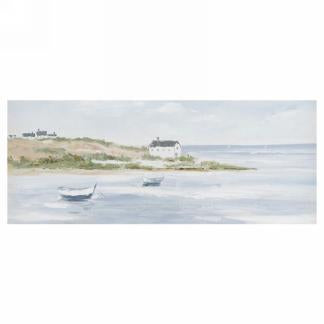 House on Shore Canvas Print