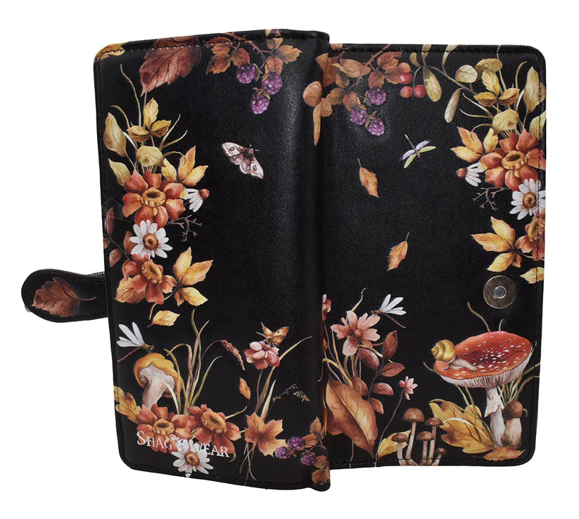 Autumn Mushroom & Foliage Wallet Large