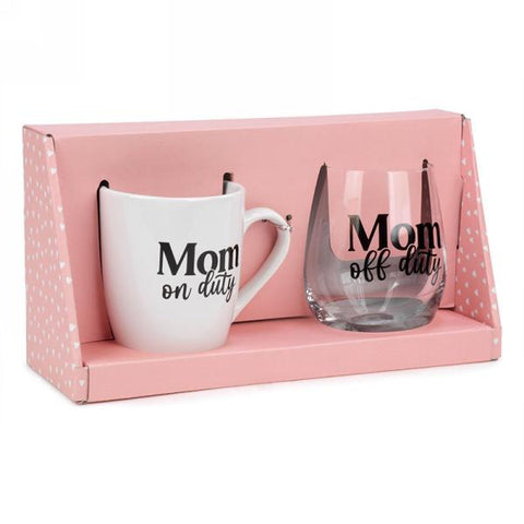 Mom’s Mug & Wine Glass Set