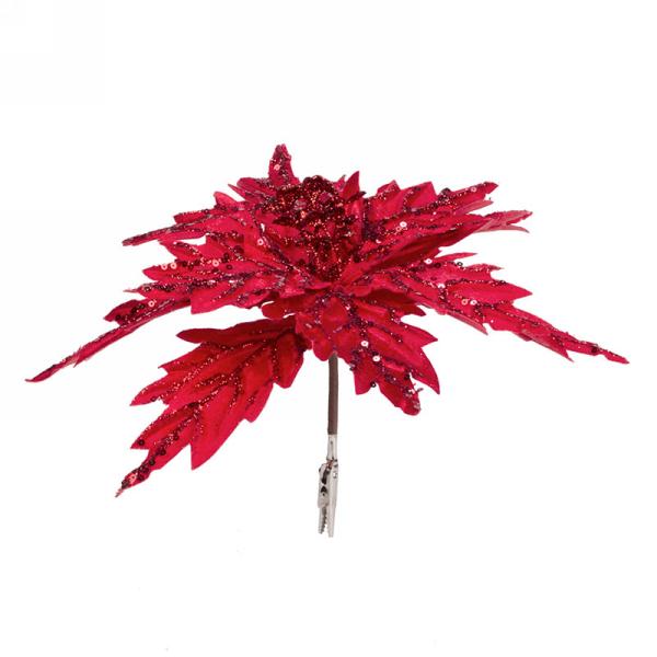 Poinsettia Clip