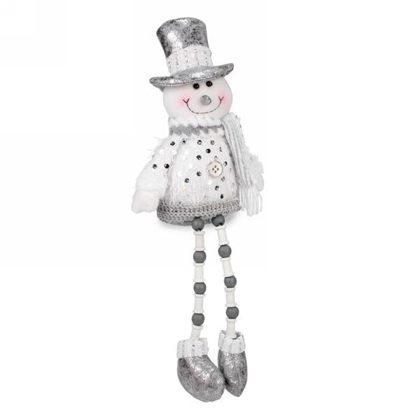 Silver Beaded Snowman