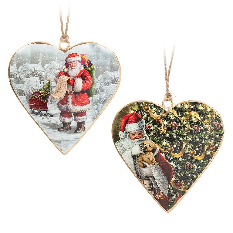 Santa Heart Ornament