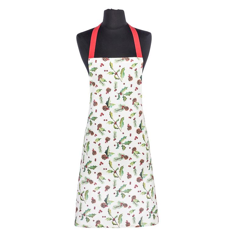 Holly, Pinecones & Berries Apron