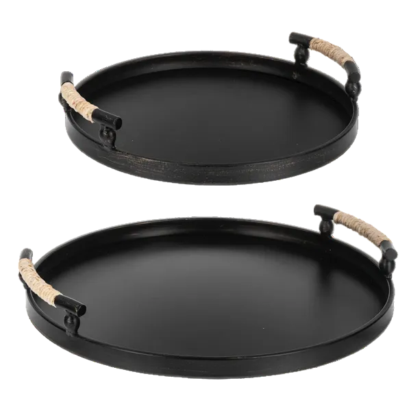 Black w/Jute Tray