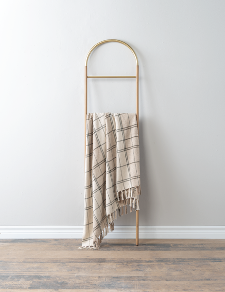 Green Plaid Woven Throw