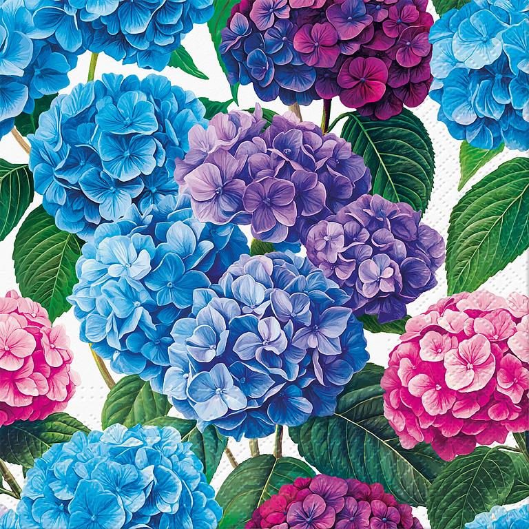Hydrangea Paper Lunch Napkins