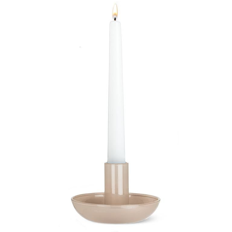 Pipe Candle holder Taupe