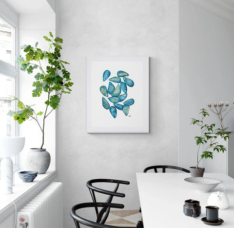 Two Hand Full Mussels Print
