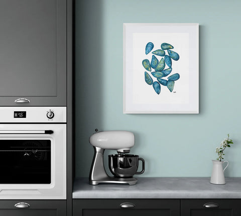 Two Hand Full Mussels Print