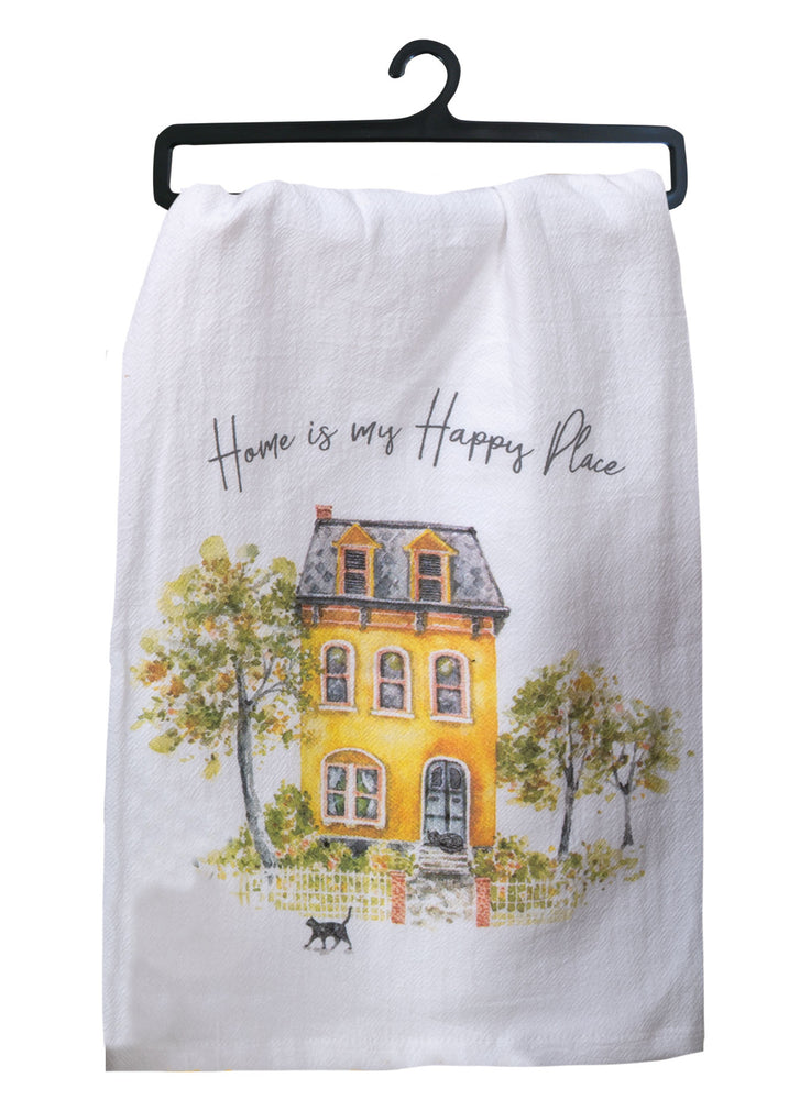 Home Is My Happy Place Floursack Tea Towel