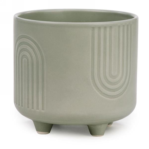 Footed Ceramic Pot 2 Colours