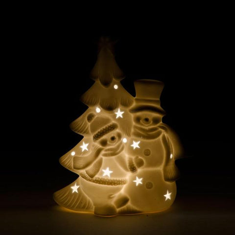 LED Tree w/Snowman