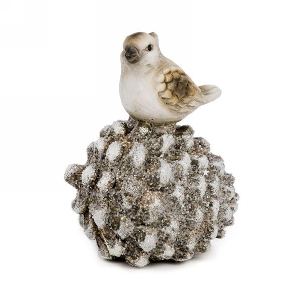 Pinecone with Bird