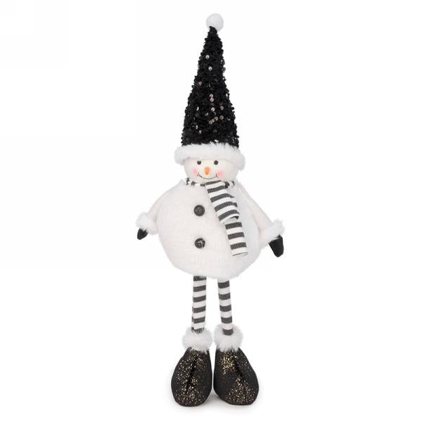 Black Hat Standing Snowman