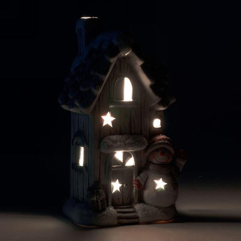 LED Snowman House