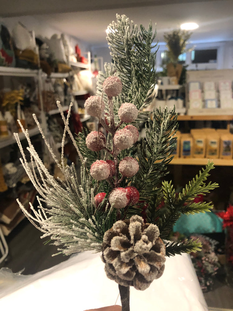 Frosted Pine and Berry Stem