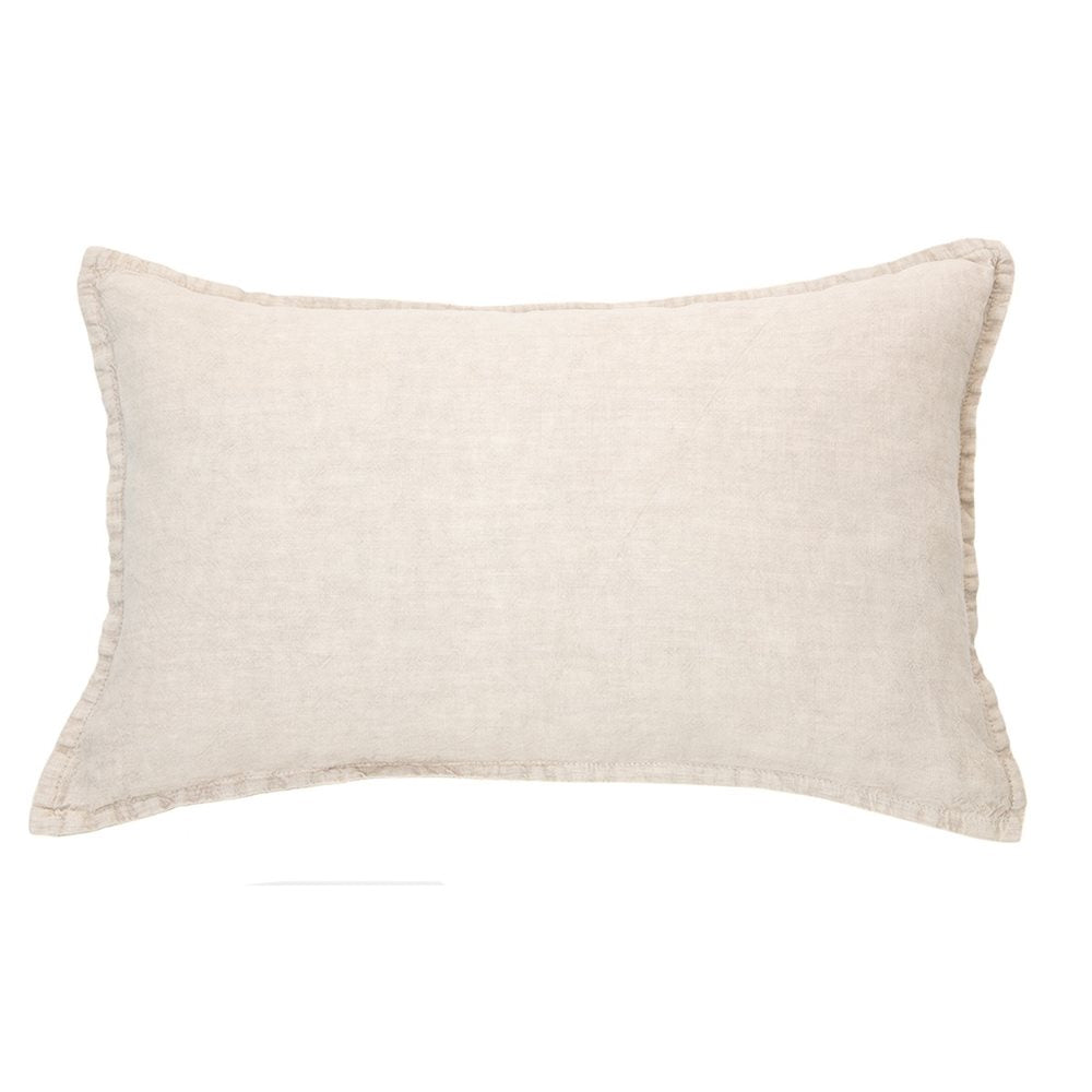 Linen Stone Washed Lumbar Pillow