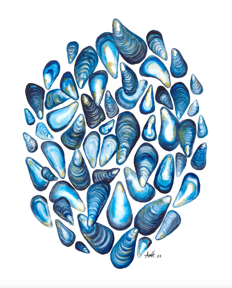 Shore Mussels Art Print