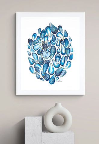 Shore Mussels Art Print