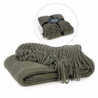 Knit Throw With Fringe
