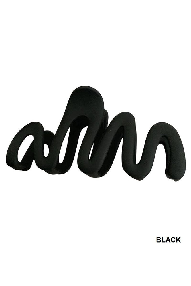 Matte Squiggle Hair Clips