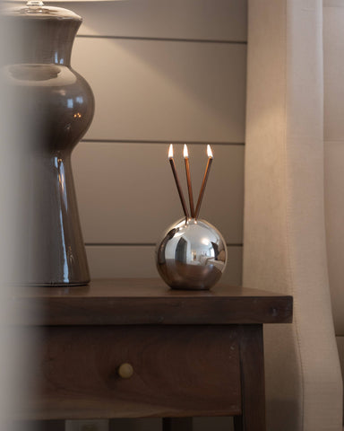 Neva Vase, Silver Metallic